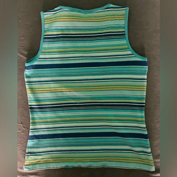 Liz Claiborne Women's Multicolor Striped Tank Top - Picture 3 of 3